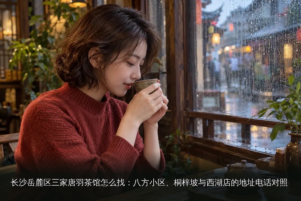 年轻女性品茶主题图｜长沙·雨天窗边陶杯茶饮